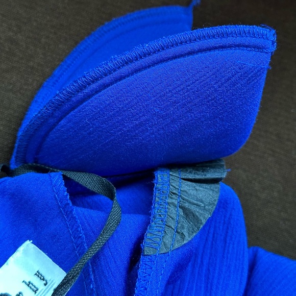 Miss Dorby Royal Blue Vintage Retro 90’s Dress Sz 10P Tie & Zip In Back.. - Picture 13 of 16